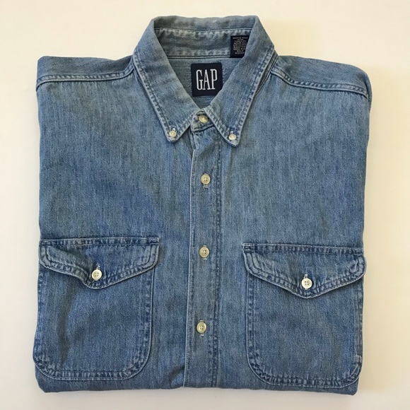GAP Other - GAP Vintage Button Down Chambray Shirt USA Made